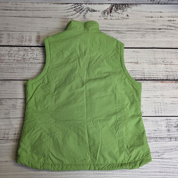 LL Bean Womens Fleece Lined Full Zip Vest Size Small Regular Green Vintage 0WY09 - Picture 4 of 7